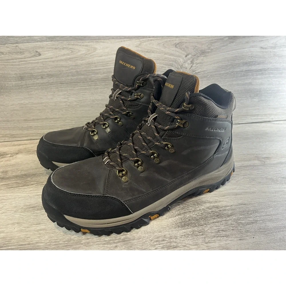 Skechers Relment Daggett Hiking Boots Mens 13 Brown‎ Waterproof SN 204642WW